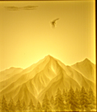 Eagle over the mountains