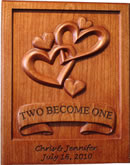 Entwined Hearts plaque two become one